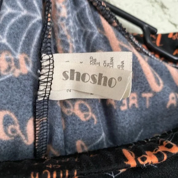 Shosho Black and Orange Halloween Leggings - Picture 2 of 3